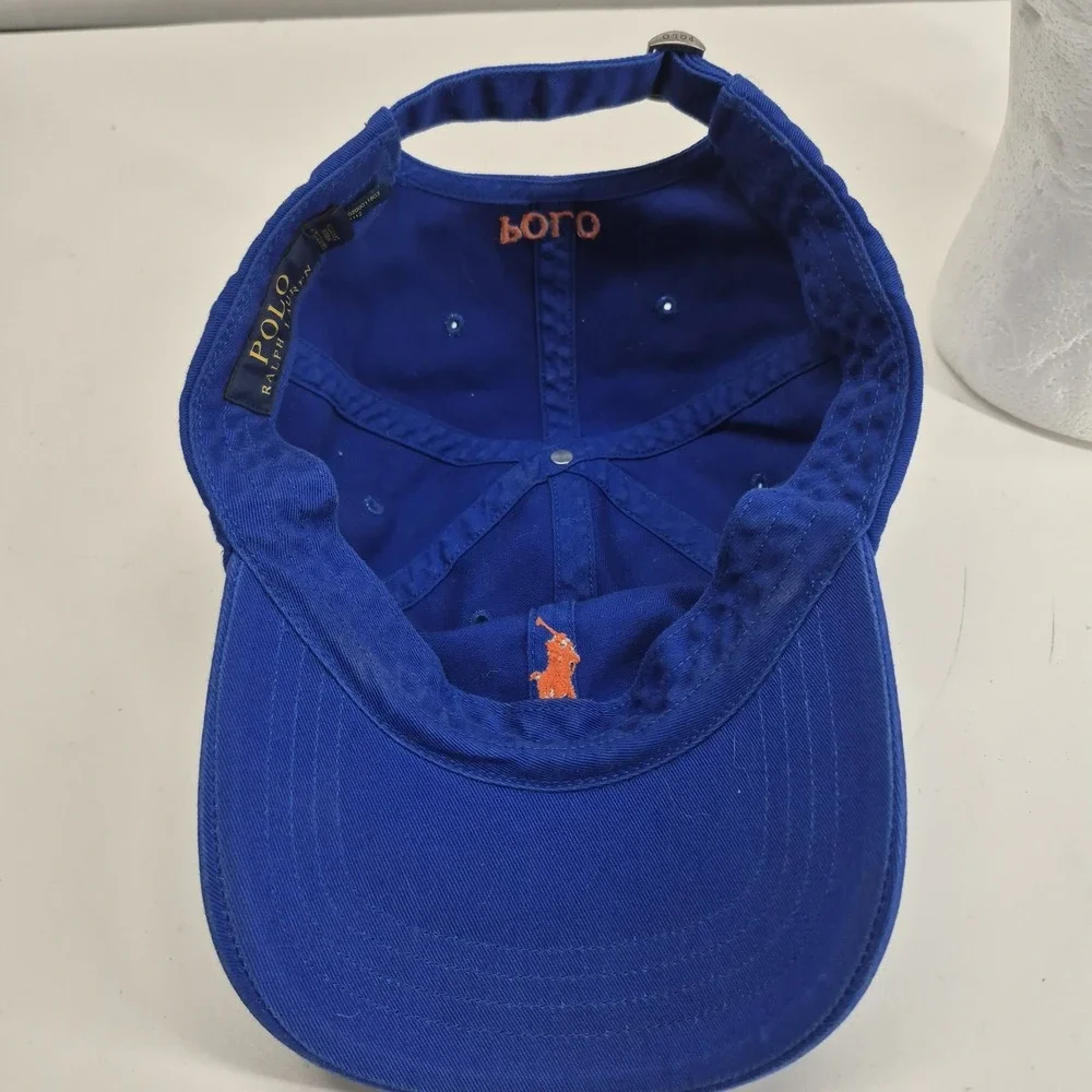 Polo Ralph Lauren Men's Blue Cotton Twill Ball Cap Hat One Size Embroidered
